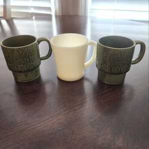 Bundle of 3 vintage coffee cups